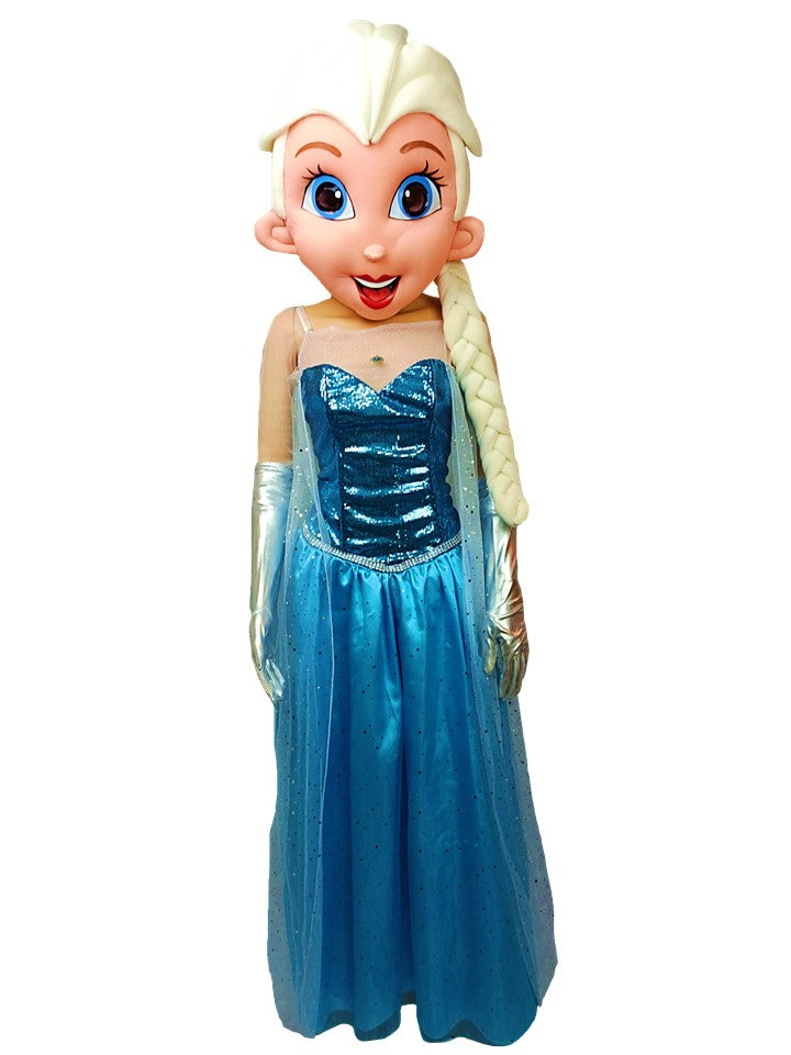 Descubre la magia de nuestro muñeco publicitario de Princesa del Hielo en Vickylandia. Son disfraces cabezones perfectos para fiestas infantiles, shows, cumpleaños, estrategias publicitarias, espectáculos, cabalgatas y cualquier tipo de evento.