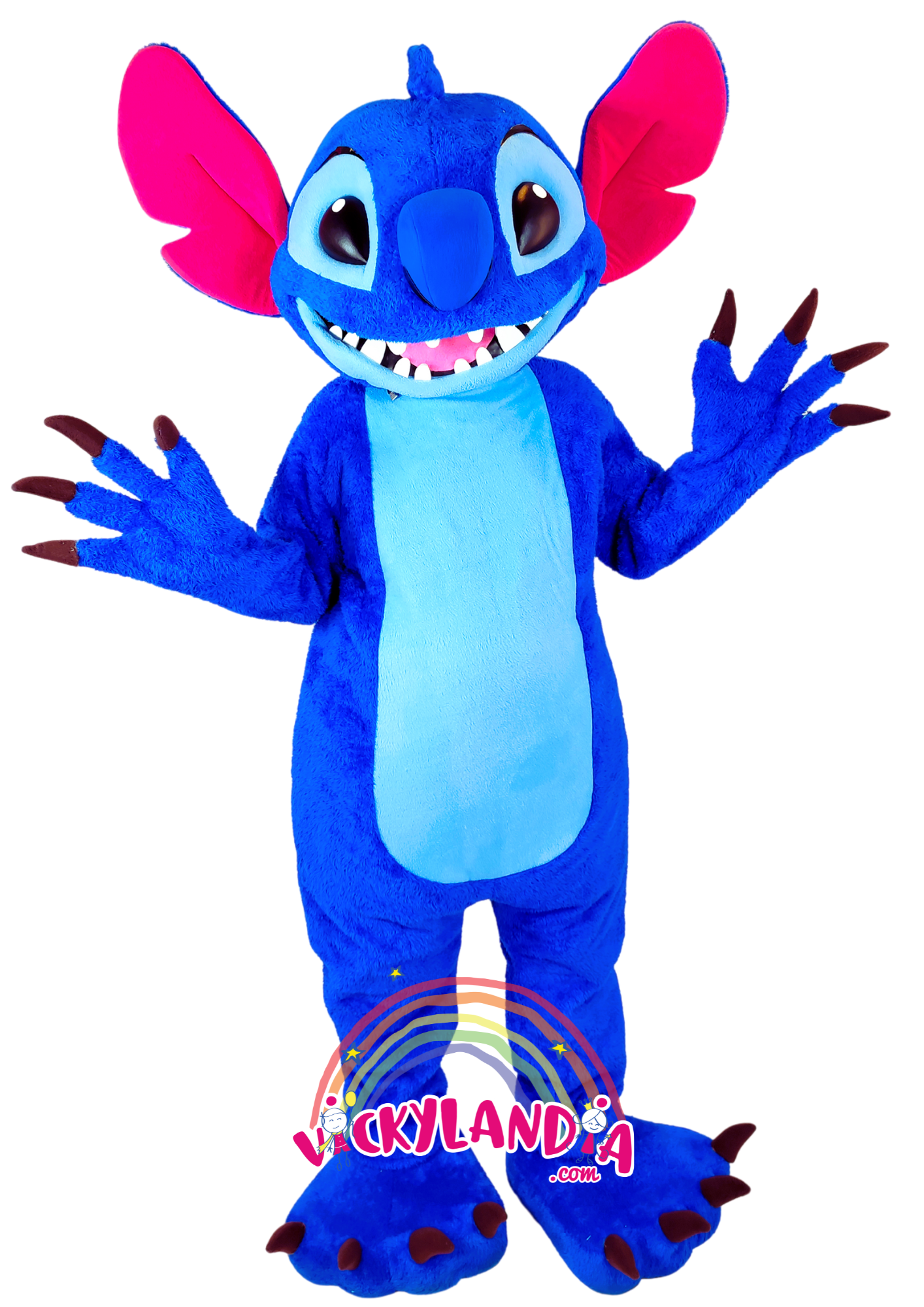 Disfraz de Extraterrestre Peluda Azul , ideal como muñeco cabezudo y mascota publicitaria. ¡Perfecto para eventos, ferias y promociones! Disponible en Vickylandia.