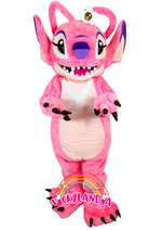 Cargar imagen en el visor de la galería, Disfraz de Extraterrestre Peluda Rosa angel, ideal como muñeco cabezudo y mascota publicitaria. ¡Perfecto para eventos, ferias y promociones! Disponible en Vickylandia.
