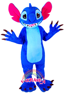 Disfraz de Extraterrestre Peludo Azul , ideal como muñeco cabezudo y mascota publicitaria. ¡Perfecto para eventos, ferias y promociones! Disponible en Vickylandia.