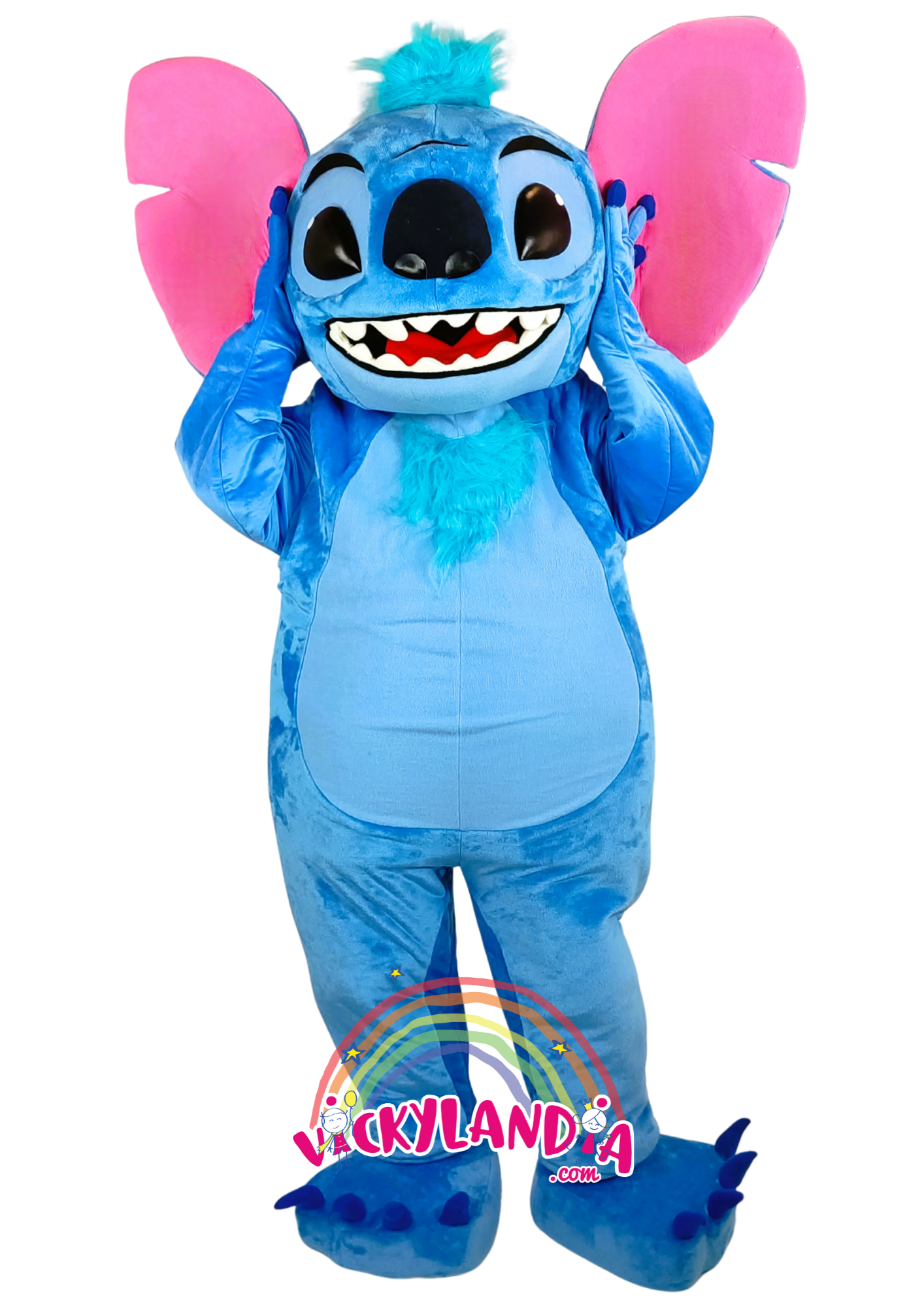 Orejotas celestes, mirada traviesa y pelaje adorable. El Extraterrestre Peludo Celeste es perfecto para animaciones infantiles, eventos temáticos y promociones que buscan color, simpatía y conexión con el público.