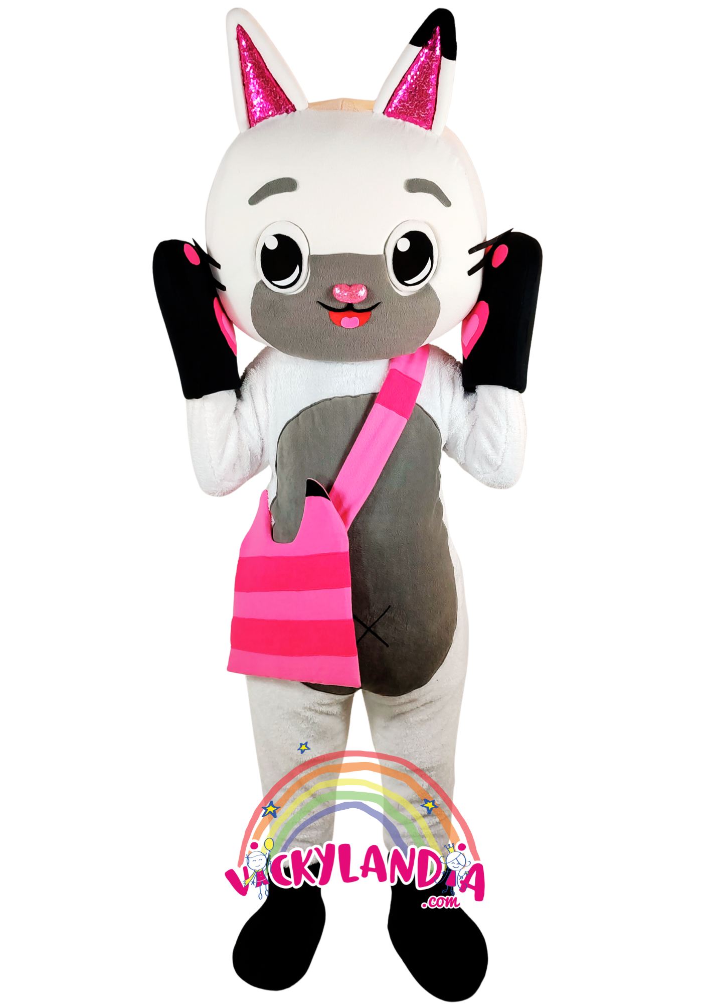 Miaupanda es pura dulzura con patitas. Con su carita tierna y estilo encantador, es perfecta para animaciones infantiles, eventos temáticos y promociones que buscan ternura, color y conexión con el público.