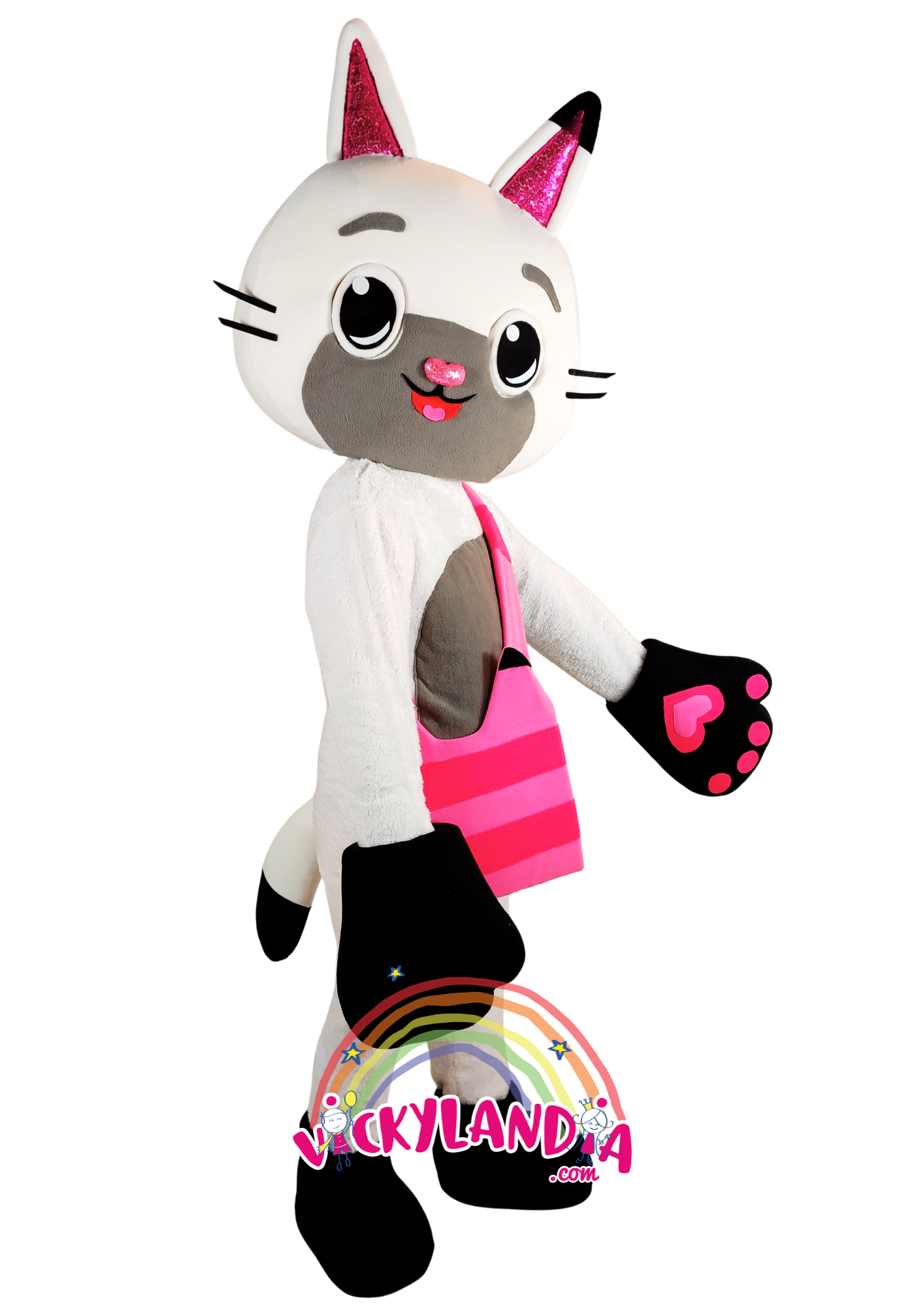 Miaupanda es pura dulzura con patitas. Con su carita tierna y estilo encantador, es perfecta para animaciones infantiles, eventos temáticos y promociones que buscan ternura, color y conexión con el público.