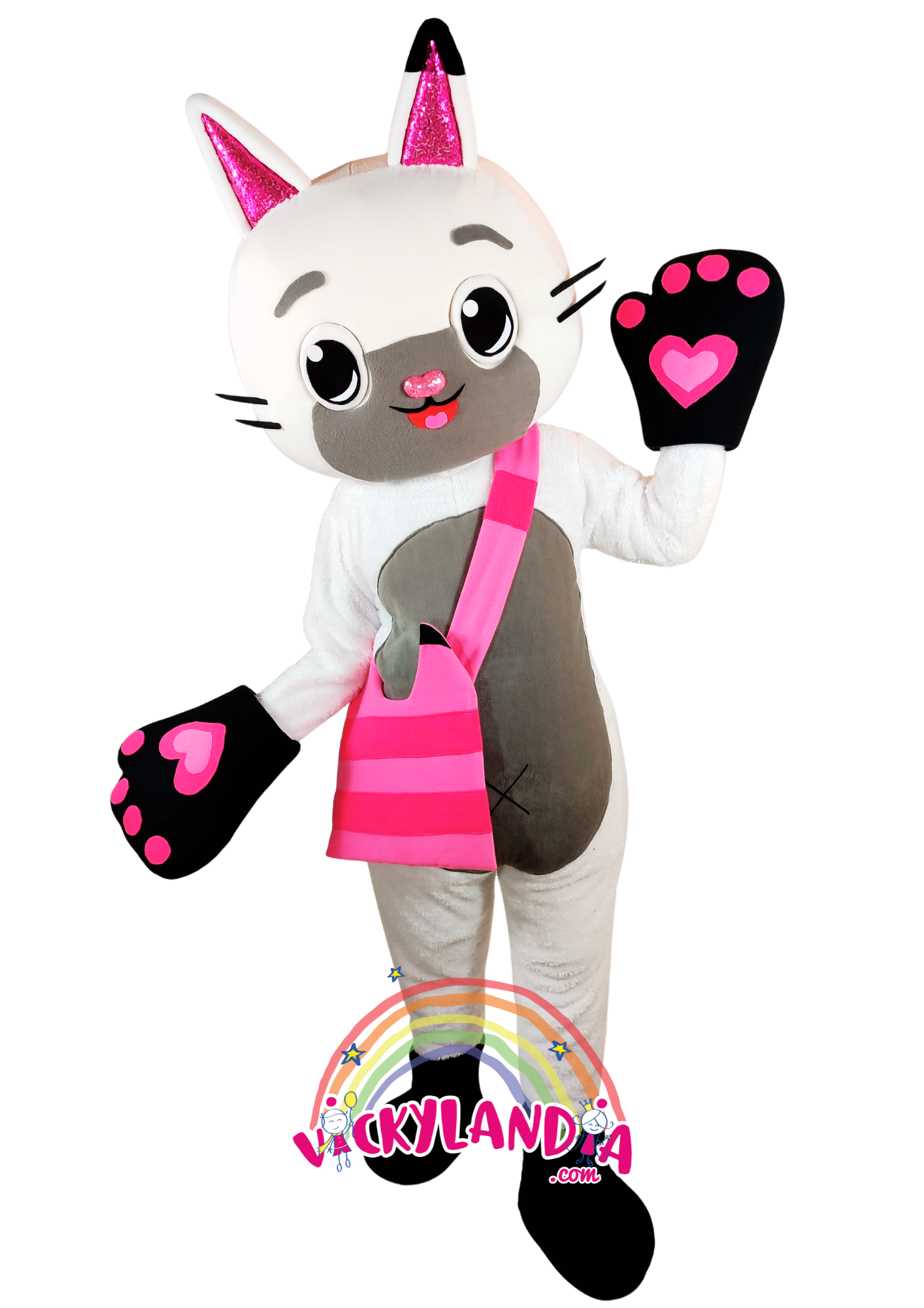 Miaupanda es pura dulzura con patitas. Con su carita tierna y estilo encantador, es perfecta para animaciones infantiles, eventos temáticos y promociones que buscan ternura, color y conexión con el público.