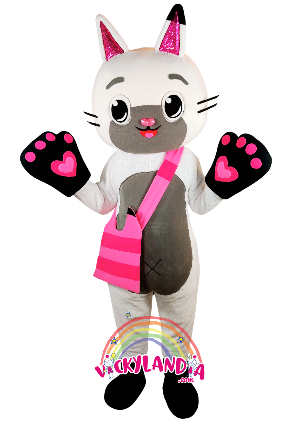 Miaupanda es pura dulzura con patitas. Con su carita tierna y estilo encantador, es perfecta para animaciones infantiles, eventos temáticos y promociones que buscan ternura, color y conexión con el público.
