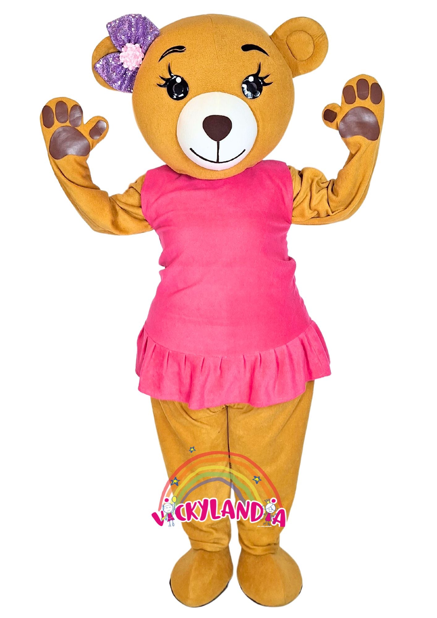 Descubre la magia de nuestro muñeco publicitario de Osa Feliz en Vickylandia. Son disfraces cabezones perfectos para fiestas infantiles, shows, cumpleaños, estrategias publicitarias, carnavales, fiestas patronales, espectáculos, cabalgatas y cualquier tipo de evento