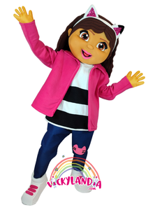 Descubre la magia de nuestro muñeco publicitario de Niña Gatuna en Vickylandia. Son disfraces cabezones perfectos para fiestas infantiles, shows, cumpleaños, estrategias publicitarias, carnavales, fiestas patronales, espectáculos, cabalgatas y cualquier tipo de evento.