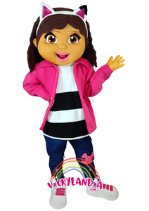 Descubre la magia de nuestro muñeco publicitario de Niña Gatuna en Vickylandia. Son disfraces cabezones perfectos para fiestas infantiles, shows, cumpleaños, estrategias publicitarias, carnavales, fiestas patronales, espectáculos, cabalgatas y cualquier tipo de evento.