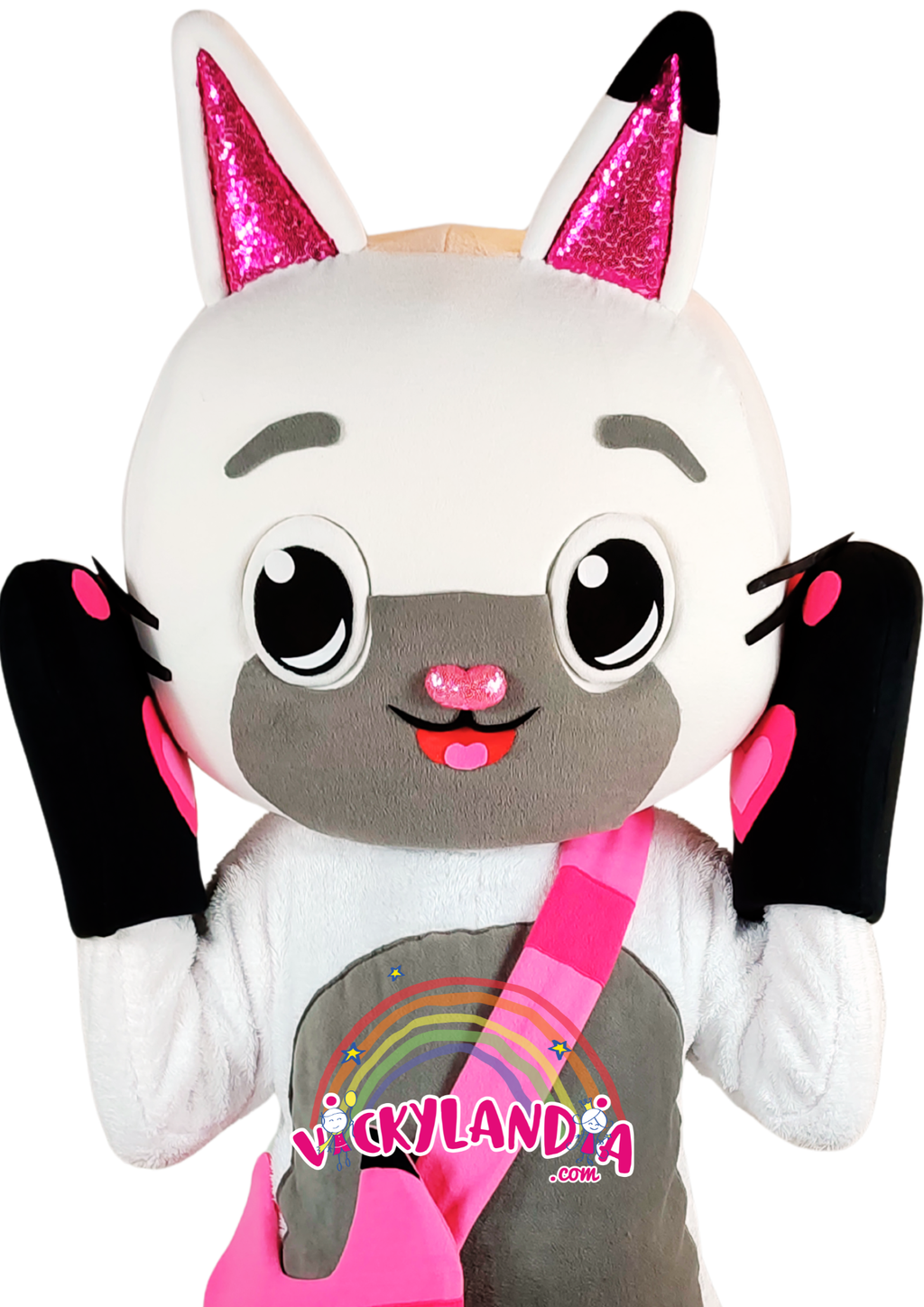 Miaupanda es pura dulzura con patitas. Con su carita tierna y estilo encantador, es perfecta para animaciones infantiles, eventos temáticos y promociones que buscan ternura, color y conexión con el público.