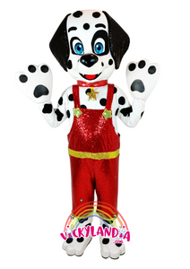 Con su peto rojo de lentejuelas y ojazos azules, Dalmi Star es pura energía y encanto. Perfecto para animaciones infantiles, eventos temáticos y promociones que buscan destacar con estilo y simpatía. Perro dálmata