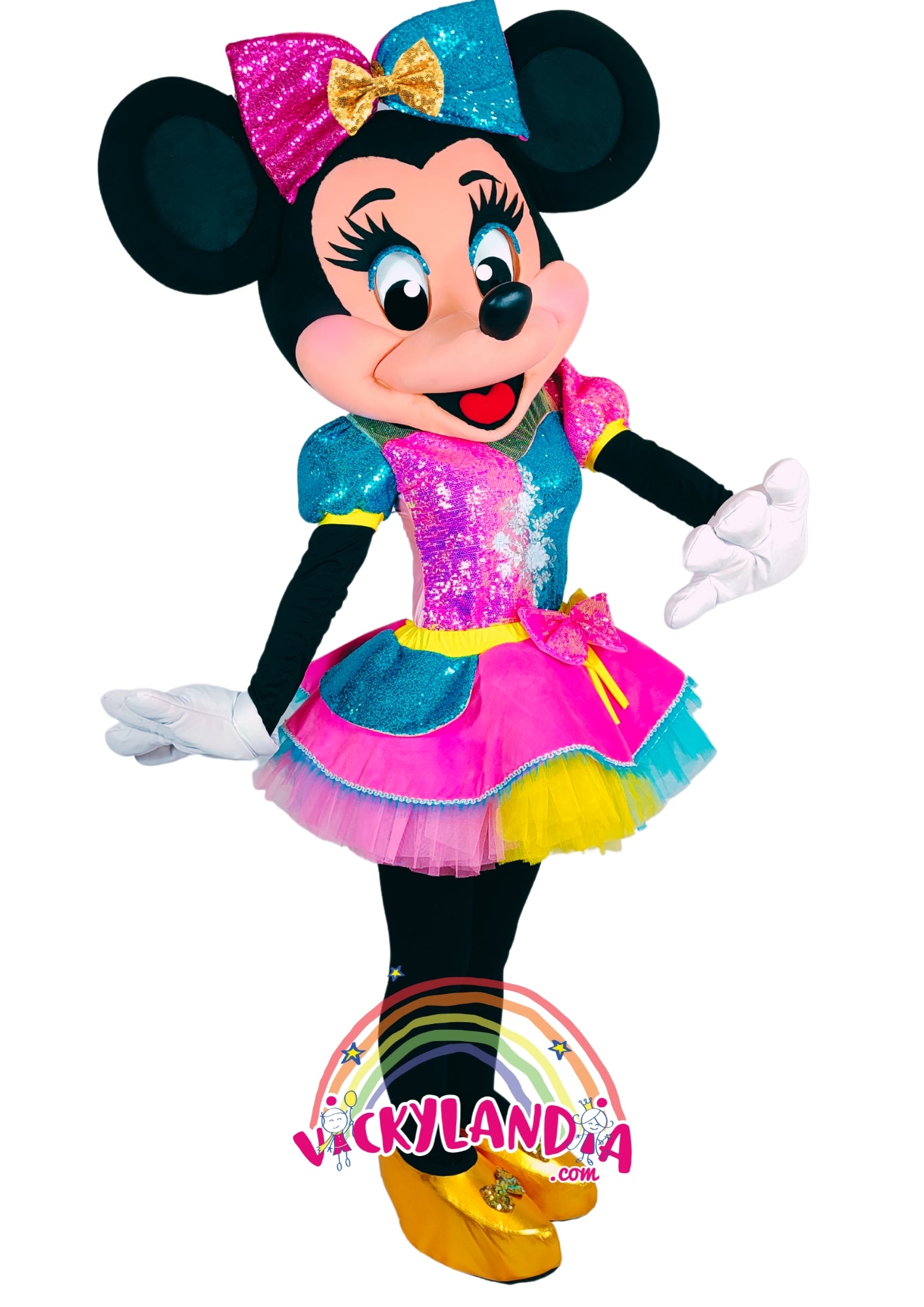 Descubre la magia de nuestro muñeco publicitario de Ratoncita Presumida Circus con negro fiesta en Vickylandia. Son disfraces cabezones perfectos para fiestas infantiles, shows, cumpleaños, estrategias publicitarias, carnavales, fiestas patronales, espectáculos, cabalgatas y cualquier tipo de evento.
