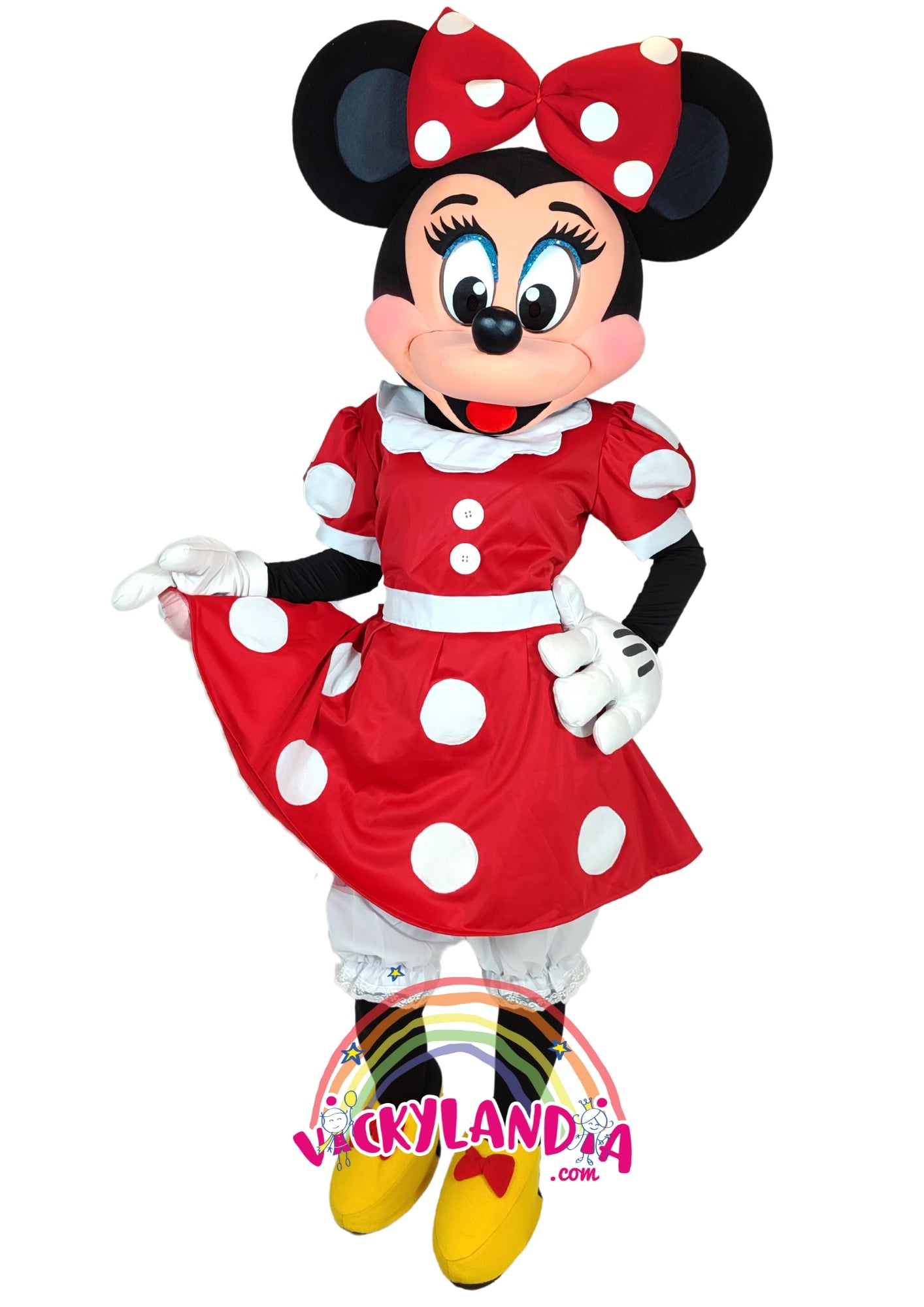 Descubre la magia de nuestro muñeco publicitario de Ratoncita presumida roja en Vickylandia. Son disfraces cabezones perfectos para fiestas infantiles, shows, cumpleaños, estrategias publicitarias, carnavales, fiestas patronales, espectáculos, cabalgatas y cualquier tipo de evento.
