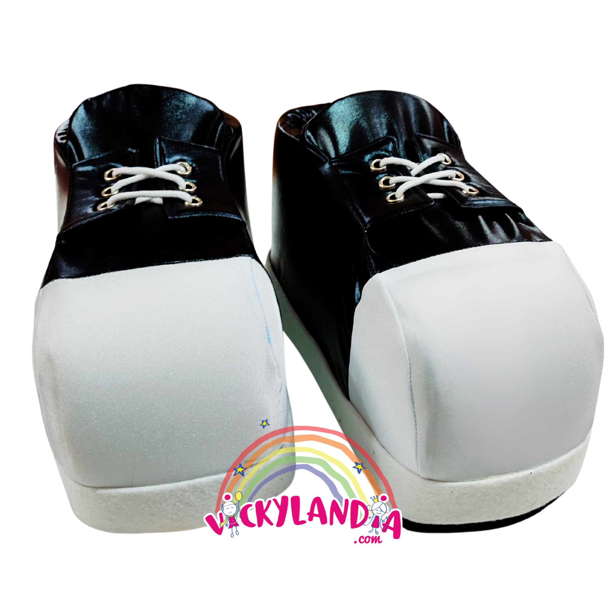 Zapatos deportivos acolchados negro con punta blanca y suela antirresbalante. Perfectos para cosplay, disfraces y animaciones.