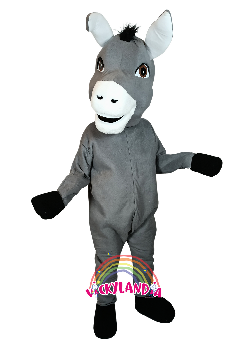 burro donkey muñeco cabezon cabezudo botarga mascota publicitaria merchandising corporativos personalizados fabricante vickylandia