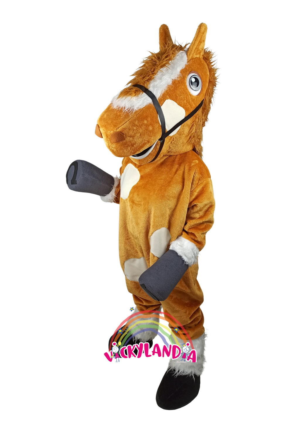 Descubre la magia de nuestro muñeco publicitario de Caballo en Vickylandia. Son disfraces cabezones perfectos para fiestas infantiles, shows, cumpleaños, estrategias publicitarias, carnavales, fiestas patronales, espectáculos, cabalgatas y cualquier tipo de evento