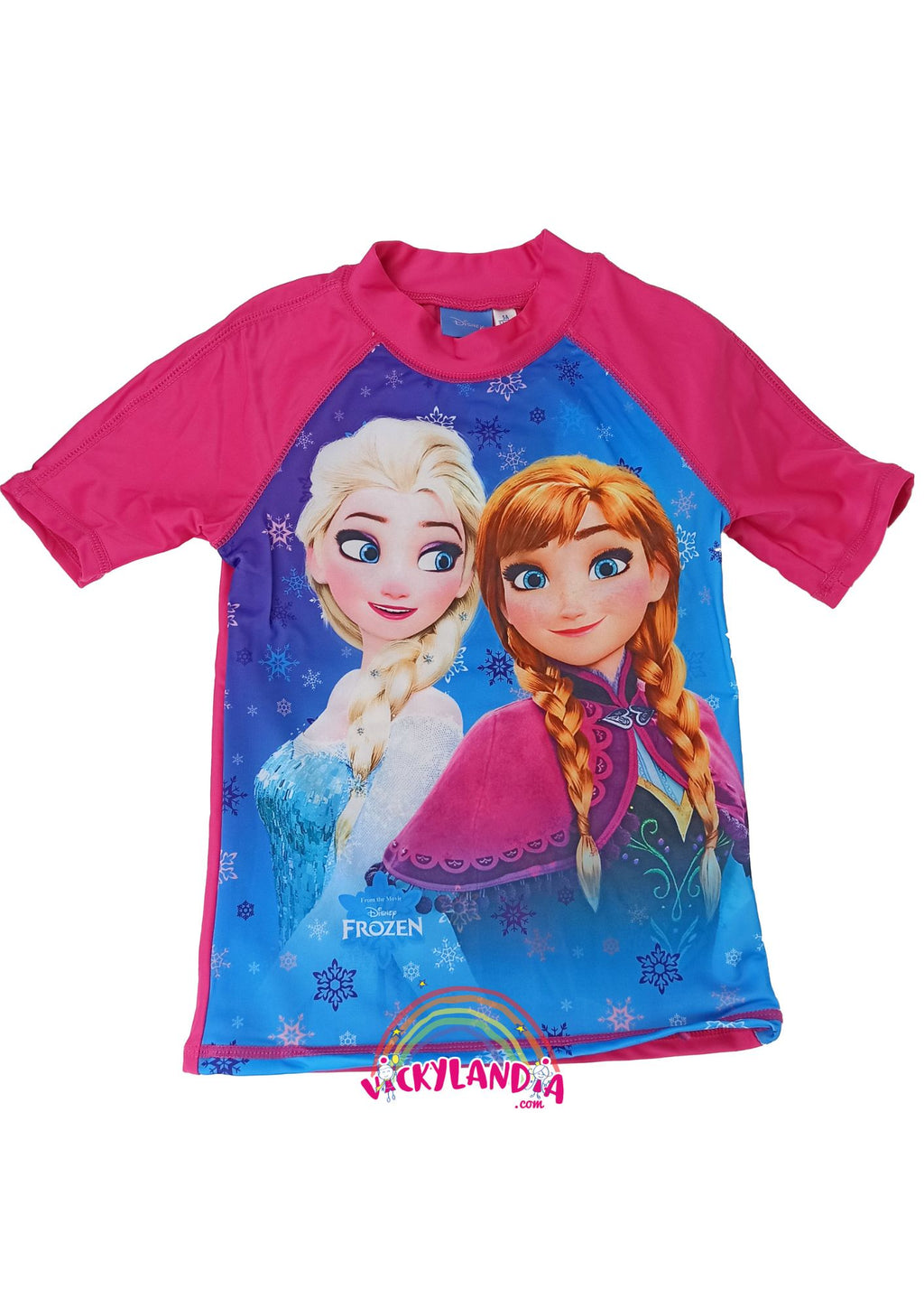 Camiseta de baño princesa Frozen Elsa Anna Olaf Disney Vickylandia