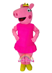 Descubre la magia de nuestro muñeco publicitario de Cerdita Divertida Rosa en Vickylandia. Son disfraces cabezones perfectos para fiestas infantiles, shows, cumpleaños, estrategias publicitarias, espectáculos, cabalgatas y cualquier tipo de evento.