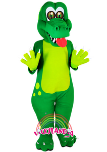 Con escamas brillantes, mirada traviesa y mucha personalidad, Coquito el Cocodrilo es perfecto para animaciones infantiles, eventos temáticos y promociones que buscan impacto y diversión.