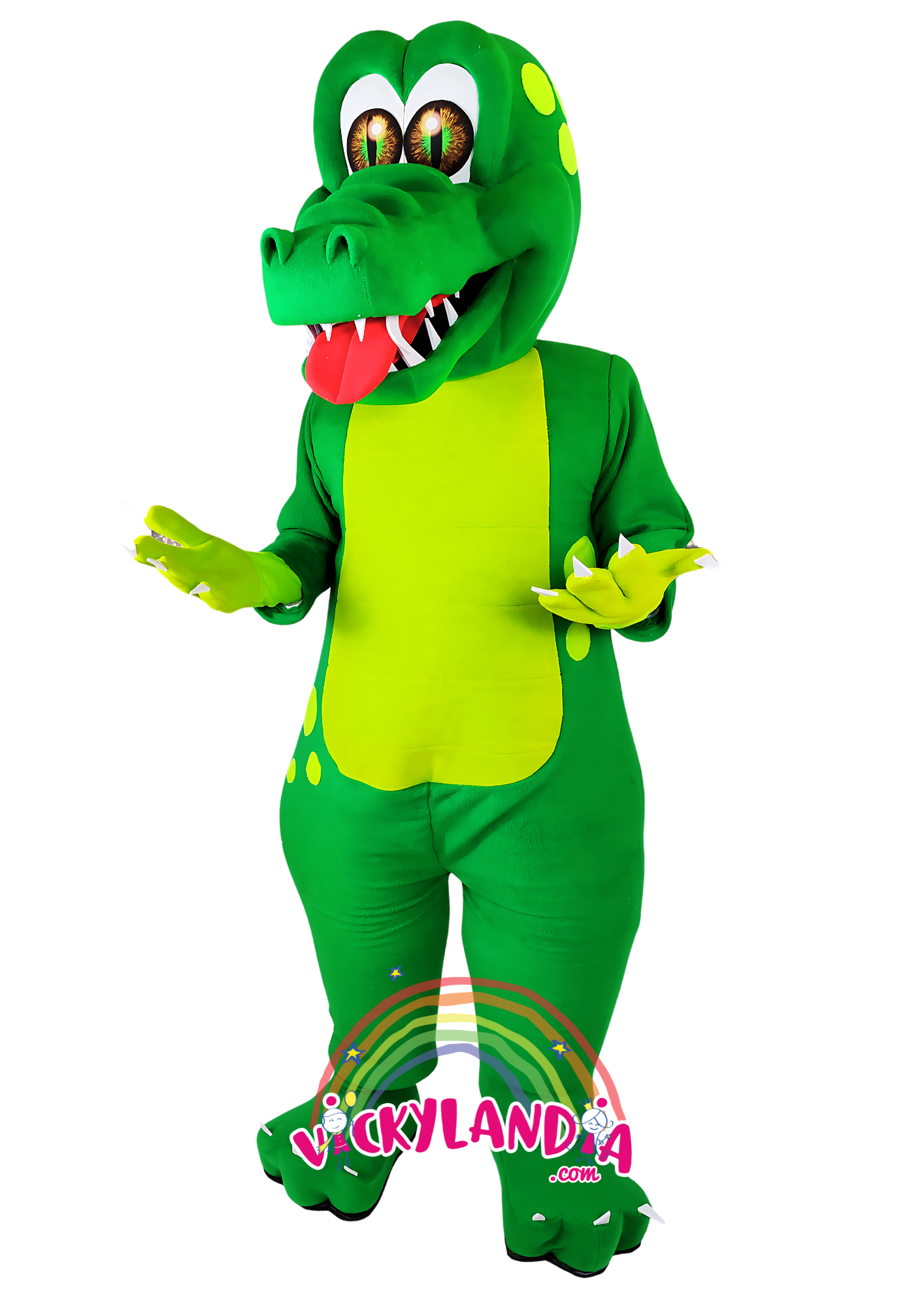 Con escamas brillantes, mirada traviesa y mucha personalidad, Coquito el Cocodrilo es perfecto para animaciones infantiles, eventos temáticos y promociones que buscan impacto y diversión.