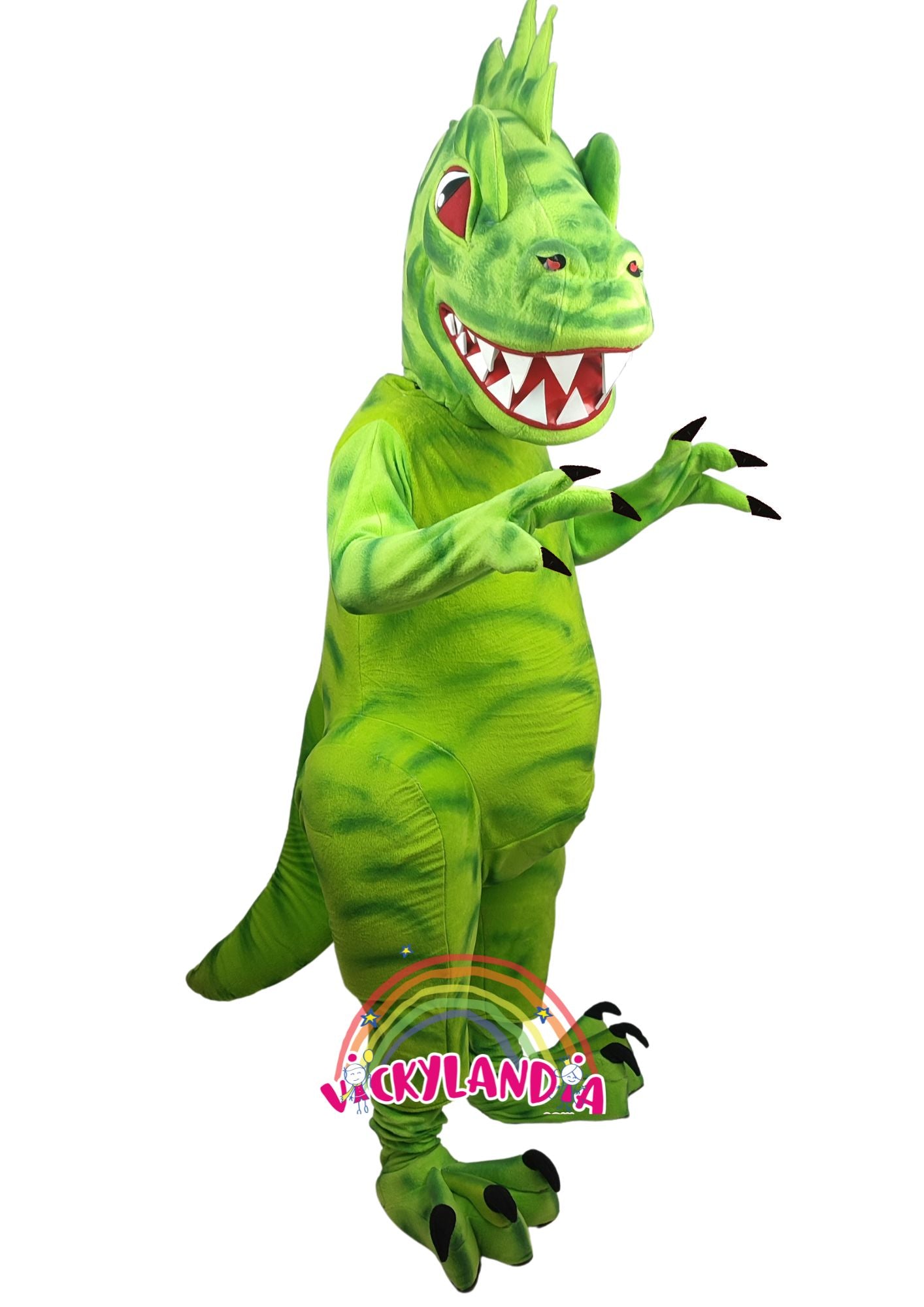 Descubre la magia de nuestro muñeco publicitario de Dinosaurio en Vickylandia. Son disfraces cabezones perfectos para fiestas infantiles, shows, cumpleaños, estrategias publicitarias, carnavales, fiestas patronales, espectáculos, cabalgatas y cualquier tipo de evento.