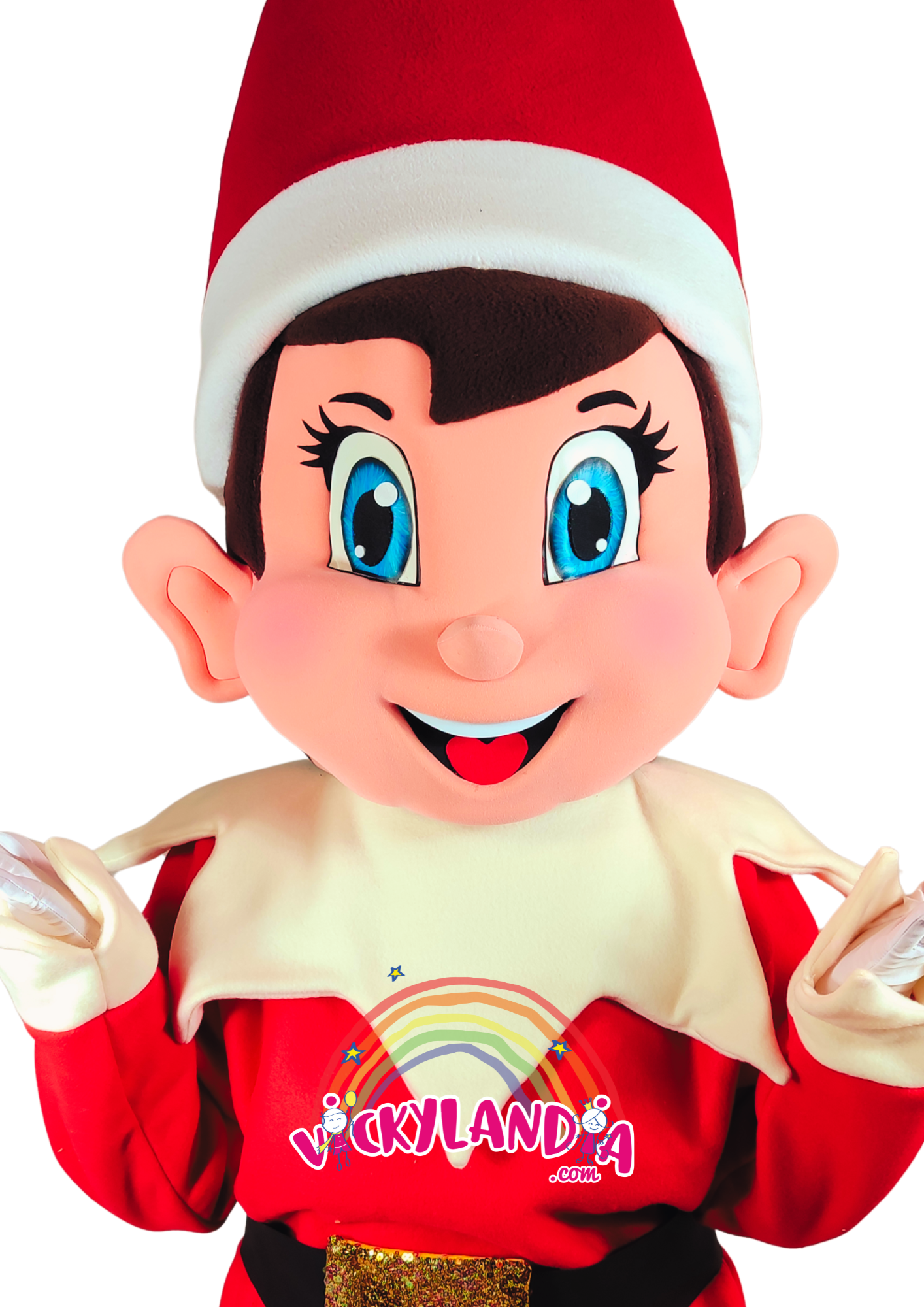 Gorro rojo puntiagudo, camisón festivo con cinturón negro, zapatos mágicos y medias rayadas. Duende Navideño es ideal para animaciones infantiles, fiestas temáticas y promociones que buscan ternura, color y conexión con el público. Su estilo alegre y actitud juguetona lo convierten en la estrella de cualquier celebración invernal.