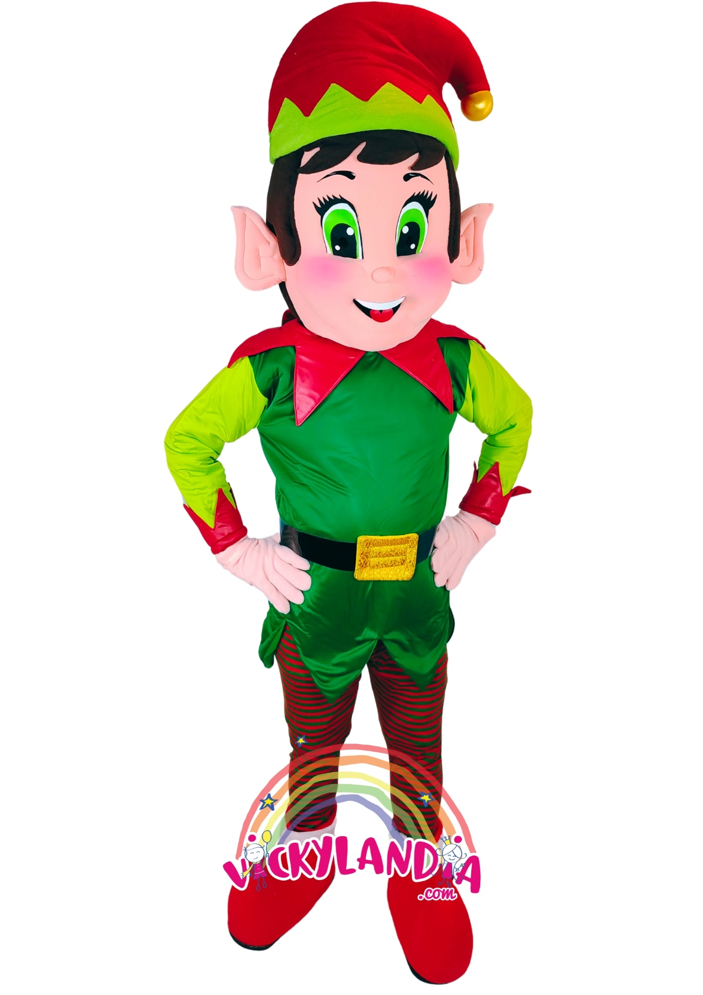 Descubre la magia de nuestro muñeco publicitario de Elfo Navideño en Vickylandia. Son disfraces cabezones perfectos para fiestas infantiles, shows, cumpleaños, estrategias publicitarias, carnavales, fiestas patronales, espectáculos, cabalgatas y cualquier tipo de evento.
