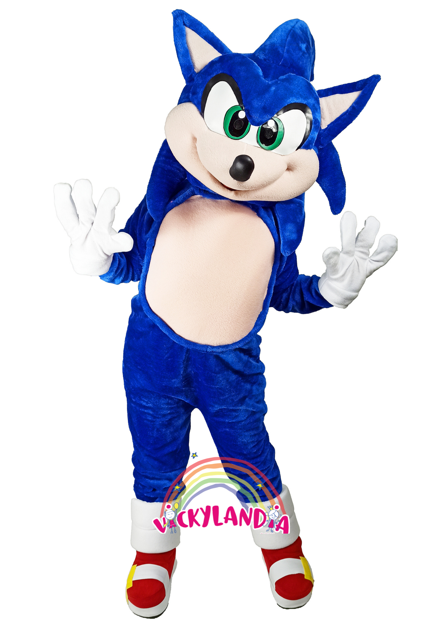 Descubre la magia de nuestro muñeco publicitario de Superhéroe Erizo Azul en Vickylandia. Son disfraces cabezones perfectos para fiestas infantiles, shows, cumpleaños, estrategias publicitarias, espectáculos, cabalgatas y cualquier tipo de evento.