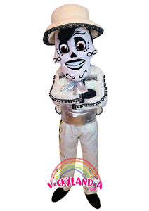Descubre la magia de nuestro muñeco publicitario de Esqueleto Mariachi  en Vickylandia. Son disfraces cabezones perfectos para fiestas infantiles, shows, cumpleaños, estrategias publicitarias, carnavales, fiestas patronales, espectáculos, cabalgatas y cualquier tipo de evento.