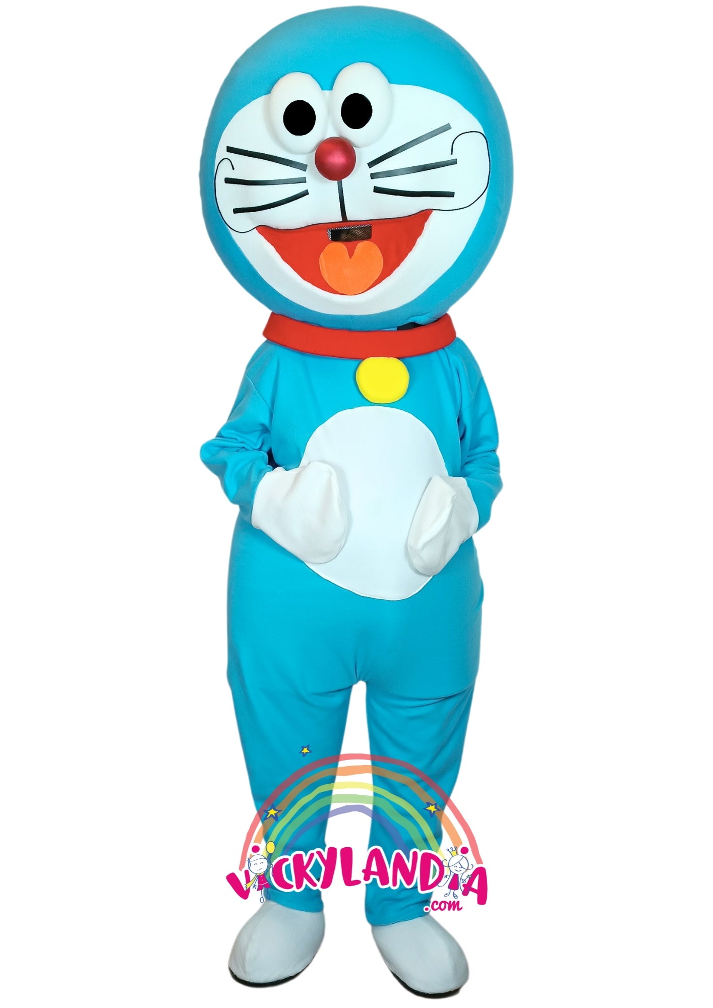 Disfraz cabezón de gato azul adulto