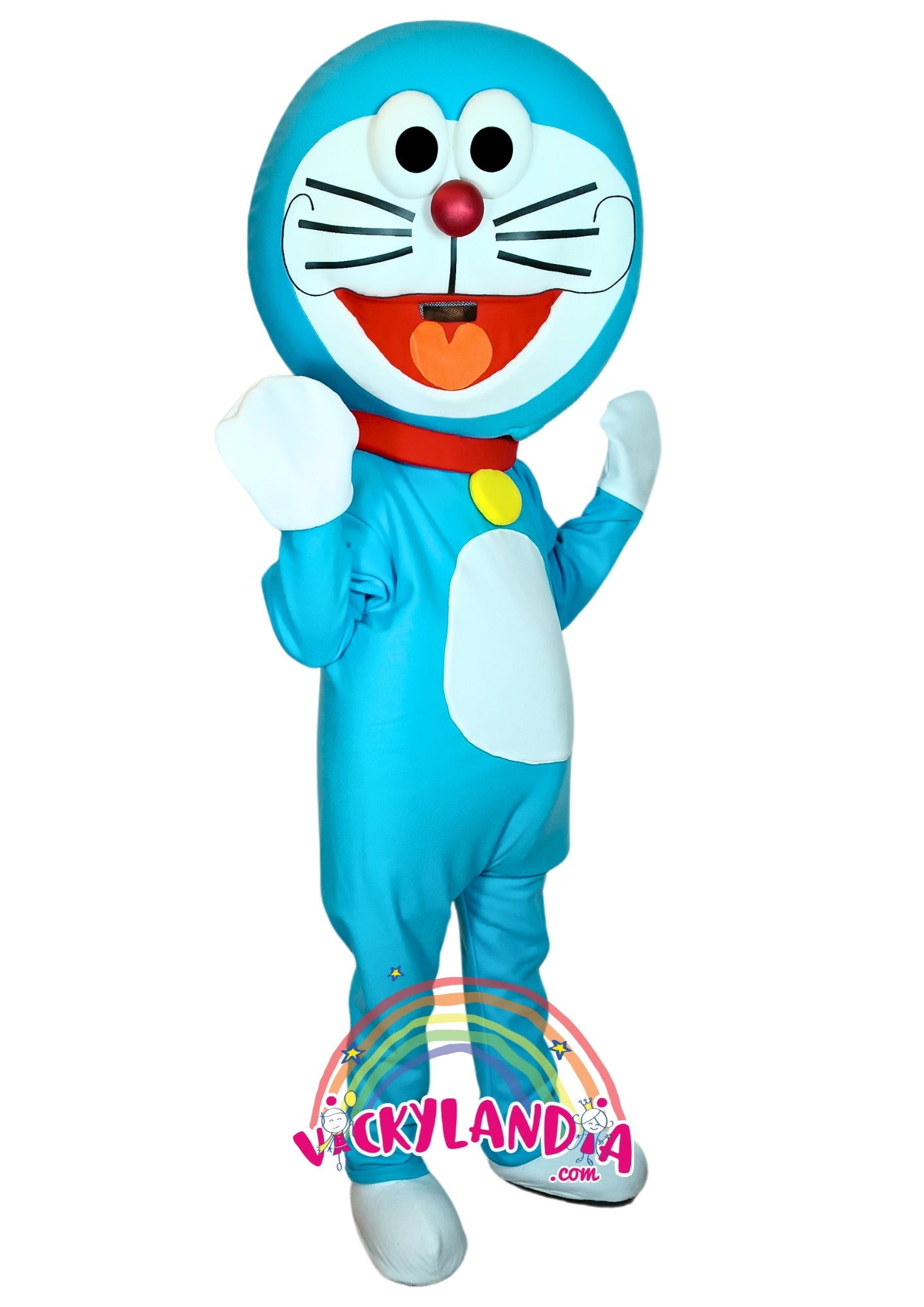 Disfraz cabezón de gato azul adulto