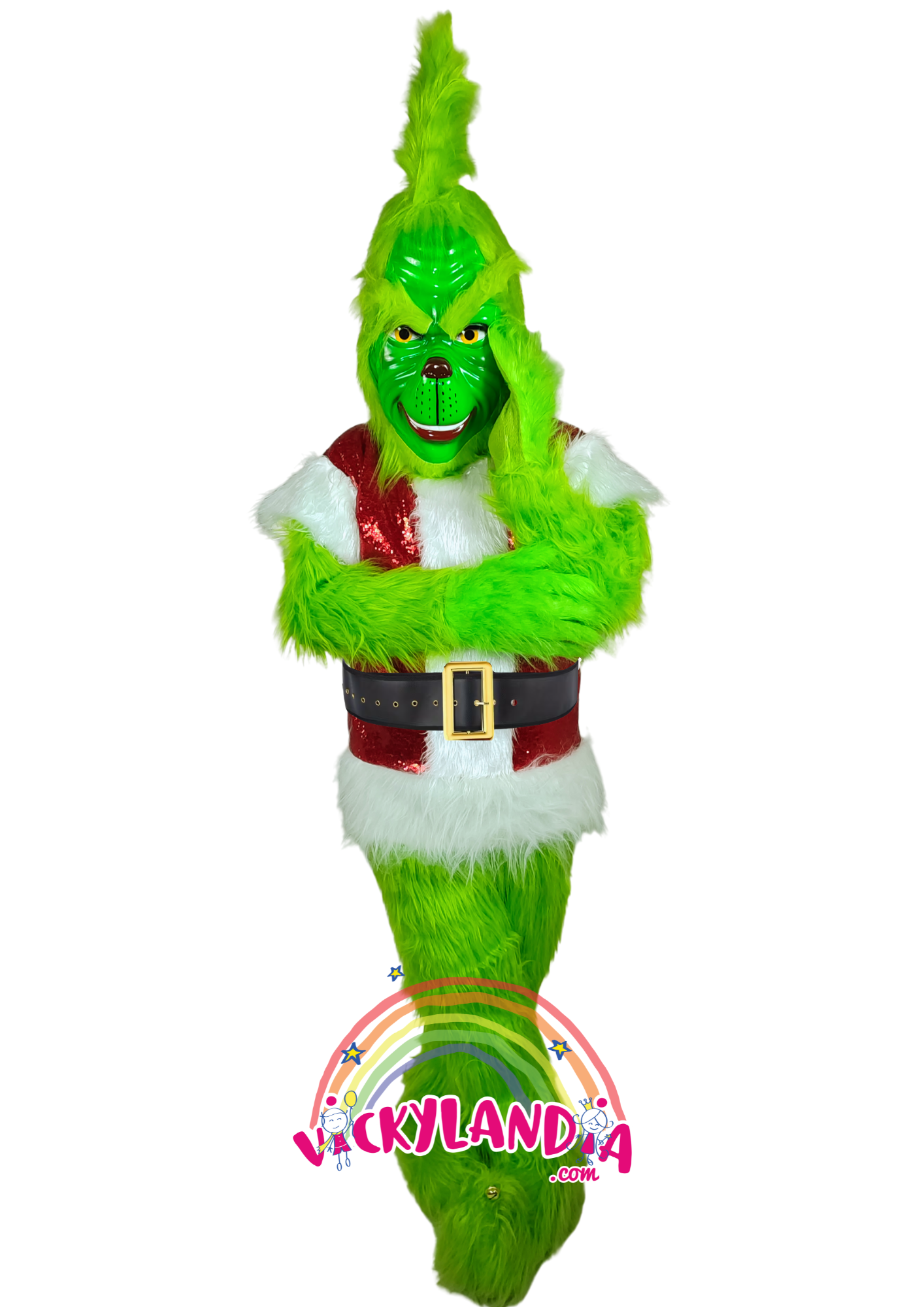 Descubre la magia de nuestro muñeco publicitario de Monstruo Navideño Grinch en Vickylandia. Son disfraces cabezones perfectos para fiestas infantiles, shows, cumpleaños, estrategias publicitarias, espectáculos, cabalgatas y cualquier tipo de evento.