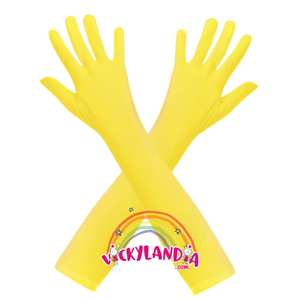 Guantes largos amarillos, el toque perfecto para completar disfraces y cosplay con elegancia y color