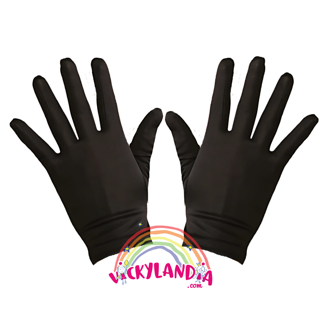 Guante negro corto, el toque ideal para disfraces y cosplay con un aire sofisticado