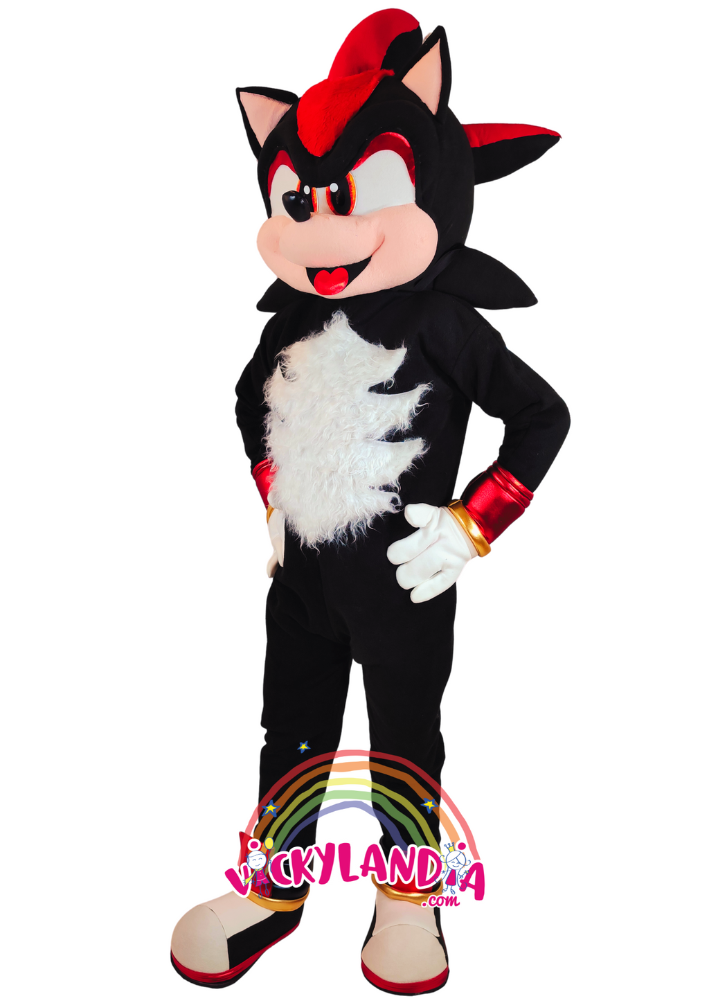 Con mirada intensa, estilo futurista y presencia imponente, el Antihéroe Erizo Negro es ideal para animaciones infantiles, eventos temáticos y promociones que buscan fuerza, actitud y conexión con el público.