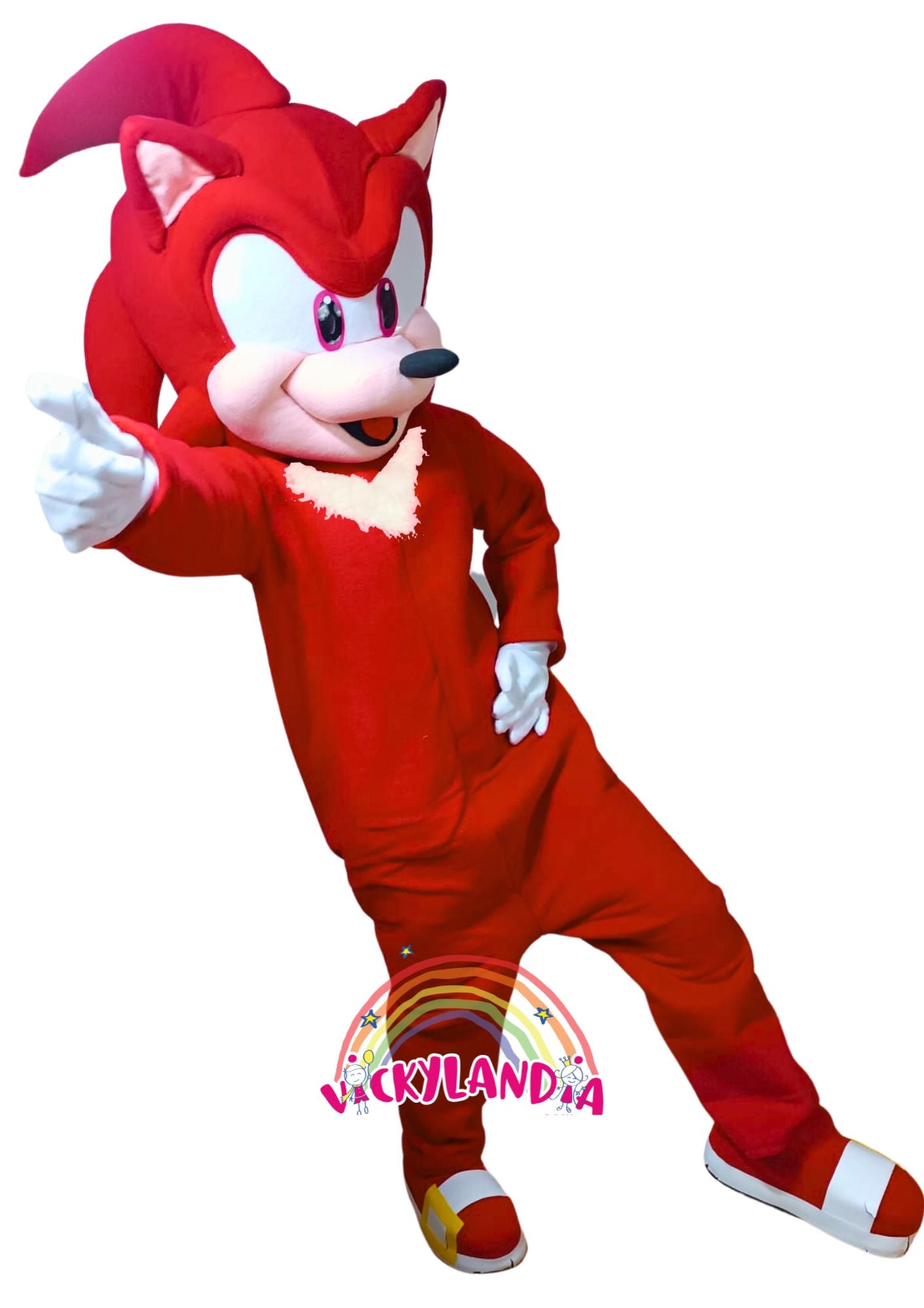 Descubre la magia de nuestro muñeco publicitario de Antihéroe Erizo Rojo en Vickylandia. Son disfraces cabezones perfectos para fiestas infantiles, shows, cumpleaños, estrategias publicitarias, carnavales, fiestas patronales, espectáculos, cabalgatas y cualquier tipo de evento.