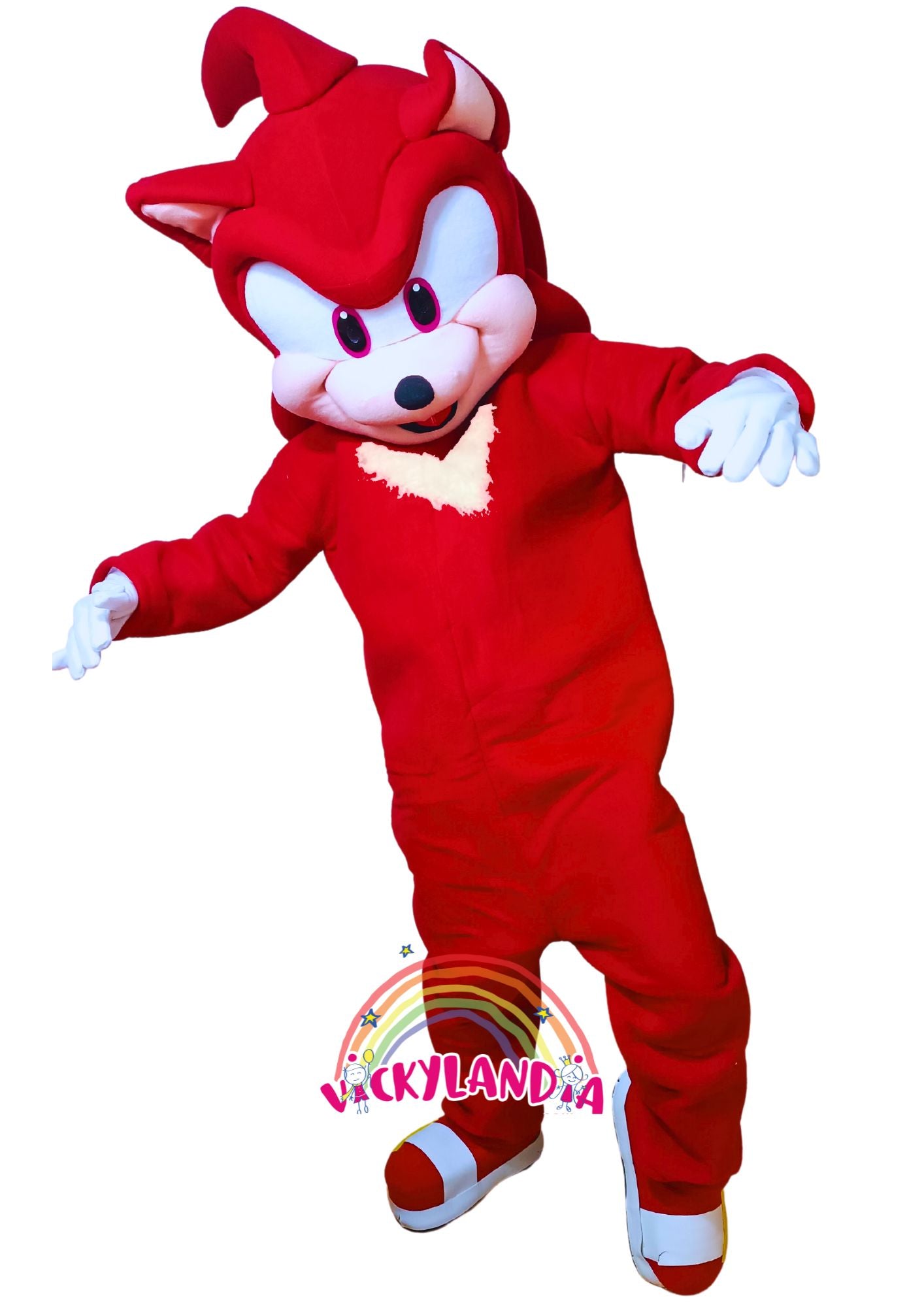 Descubre la magia de nuestro muñeco publicitario de Antihéroe Erizo Rojo en Vickylandia. Son disfraces cabezones perfectos para fiestas infantiles, shows, cumpleaños, estrategias publicitarias, espectáculos, cabalgatas y cualquier tipo de evento.