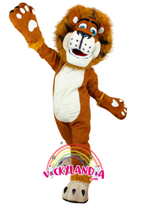 Melena brillante, ojos azules y actitud de rey. Rey de la Selva es ideal para animaciones infantiles, eventos temáticos y promociones que buscan fuerza, ternura y presencia visual.