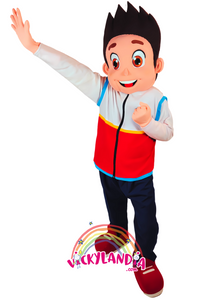 Disfraz de Niño Lider, ideal como muñeco cabezudo y mascota publicitaria. ¡Perfecto para eventos, ferias y promociones! Disponible en Vickylandia.