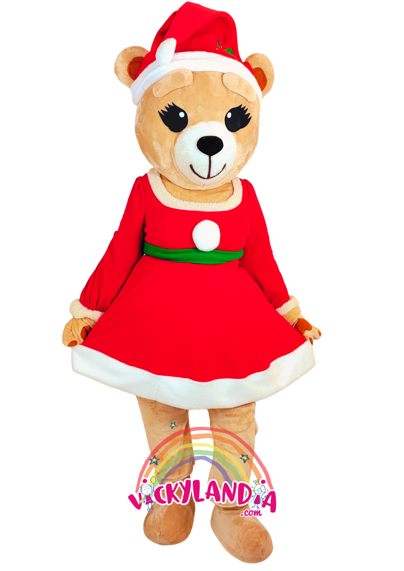 Vestido rojo, gorrito festivo y una sonrisa que derrite corazones. Osita Navideña es ideal para animaciones infantiles, fiestas temáticas y promociones que buscan ternura, color y conexión con el público. Su estilo navideño y actitud dulce la convierten en la estrella de cualquier celebración invernal.