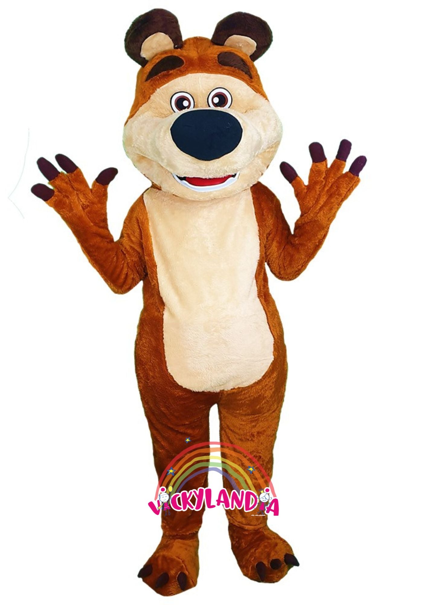 Descubre la magia de nuestro muñeco publicitario de Oso Travieso en Vickylandia. Son disfraces cabezones perfectos para fiestas infantiles, shows, cumpleaños, estrategias publicitarias, carnavales, fiestas patronales, espectáculos, cabalgatas y cualquier tipo de evento.