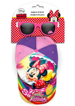 Cargar imagen en el visor de la galería, Conjunto de Minnie Mouse gorra y gafas de sol Disney Vickylandia
