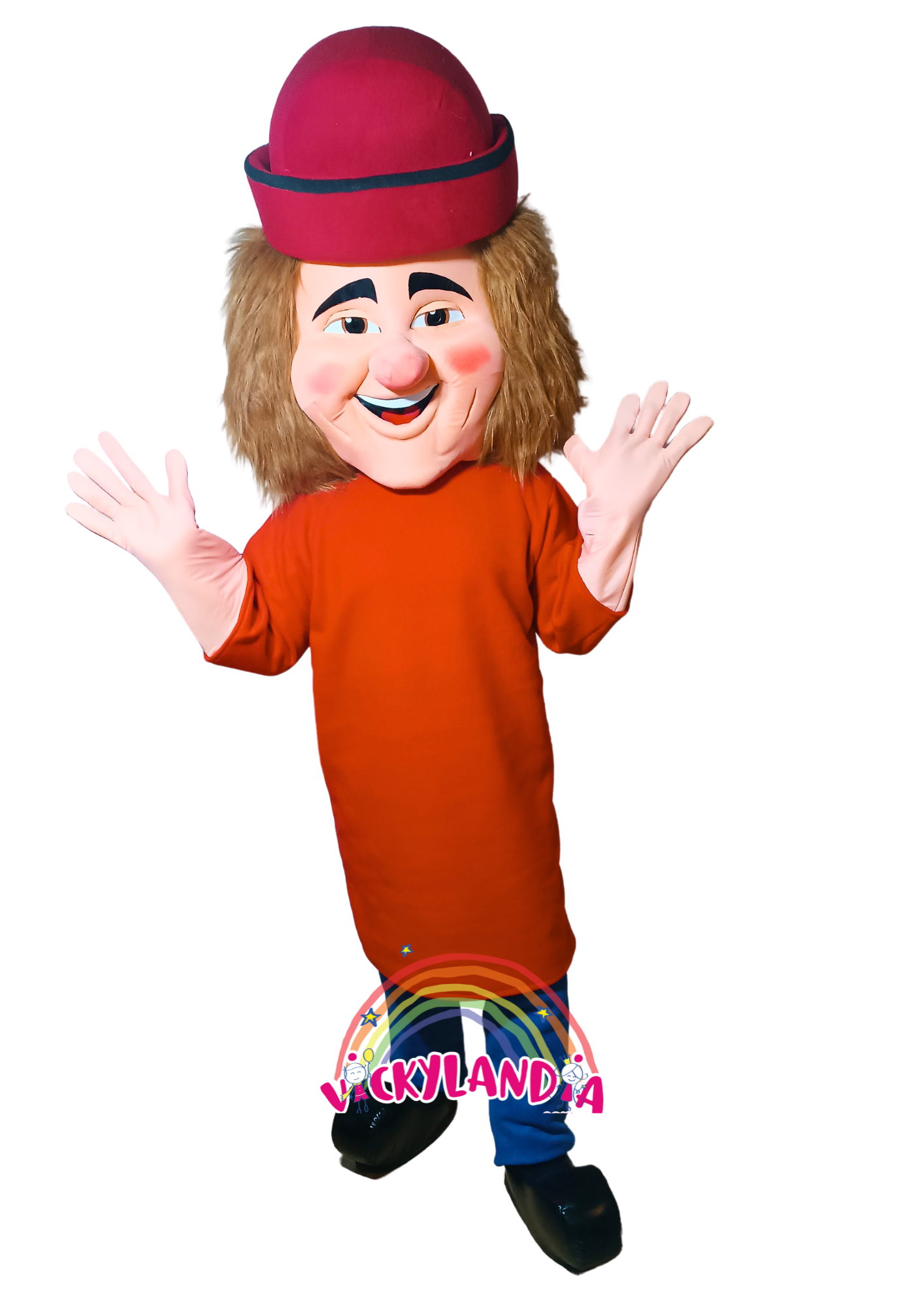 Descubre la magia de nuestro muñeco publicitario de Payaso TV Sombrero Rojo en Vickylandia. Son disfraces cabezones perfectos para fiestas infantiles, shows, cumpleaños, estrategias publicitarias, carnavales, fiestas patronales, espectáculos, cabalgatas y cualquier tipo de evento.