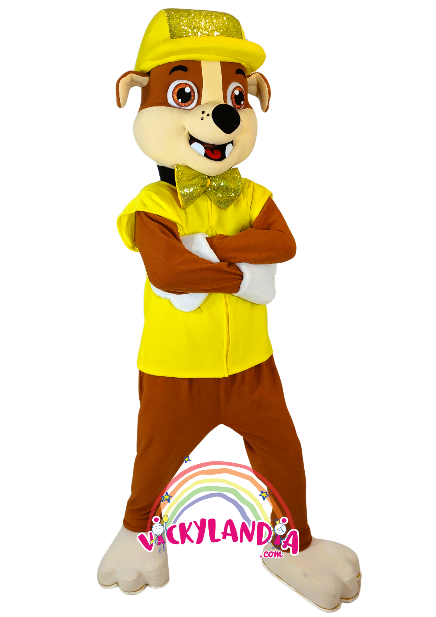Peludete Brilli Amarillo es ideal para animaciones infantiles, eventos temáticos y promociones que buscan destacar con ternura y color.