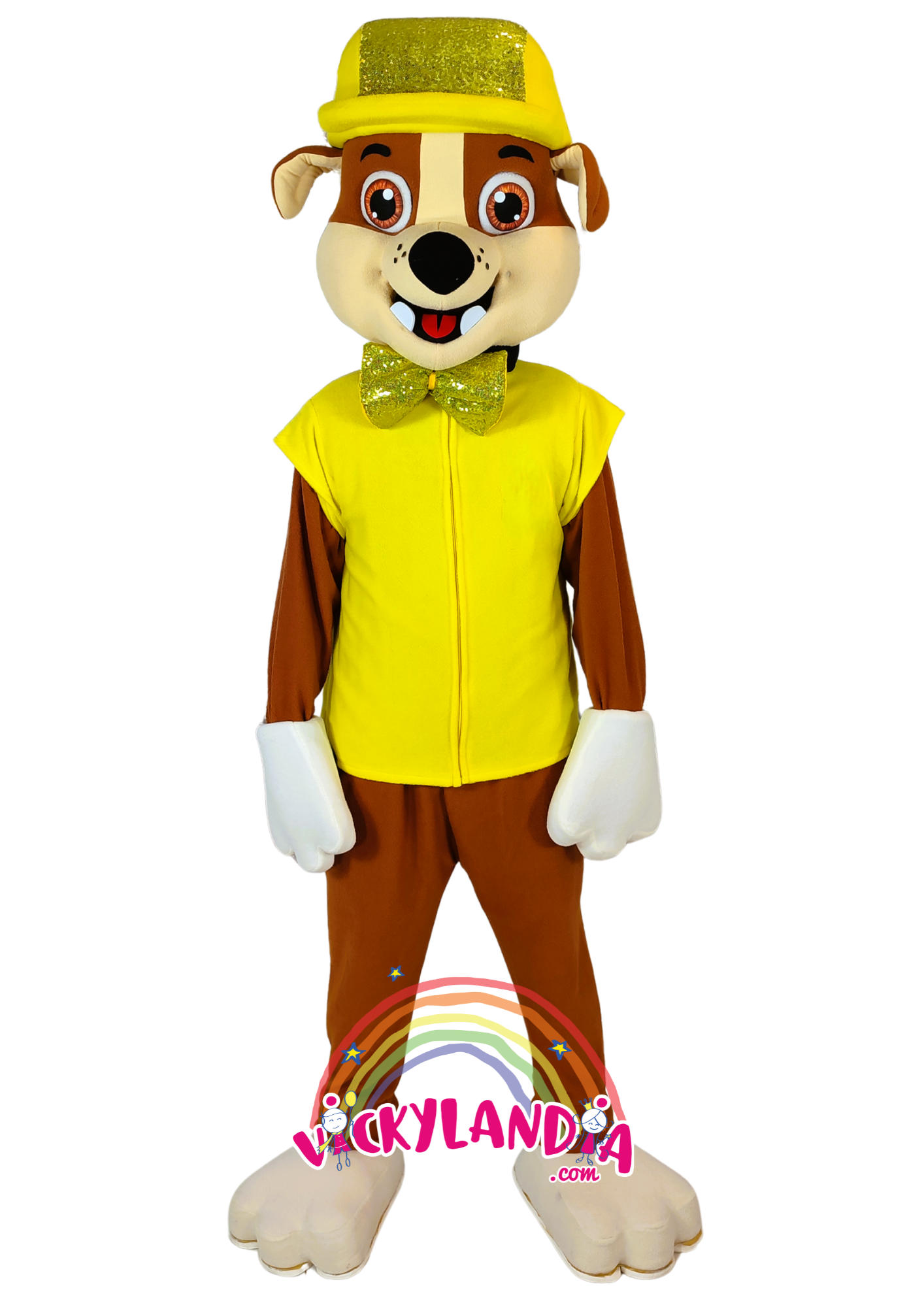 Peludete Brilli Amarillo es ideal para animaciones infantiles, eventos temáticos y promociones que buscan destacar con ternura y color.