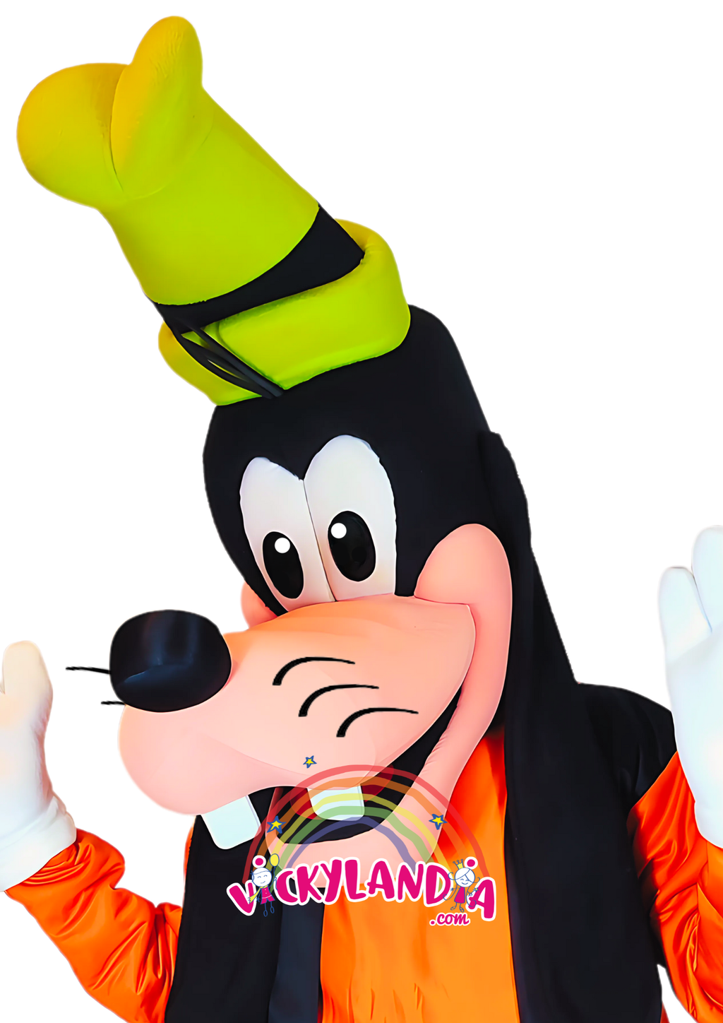 Disfraz de Perro Juguetón con diseño expresivo y divertido. Ideal como muñeco cabezudo y mascota publicitaria. ¡Los niños lo adoran!