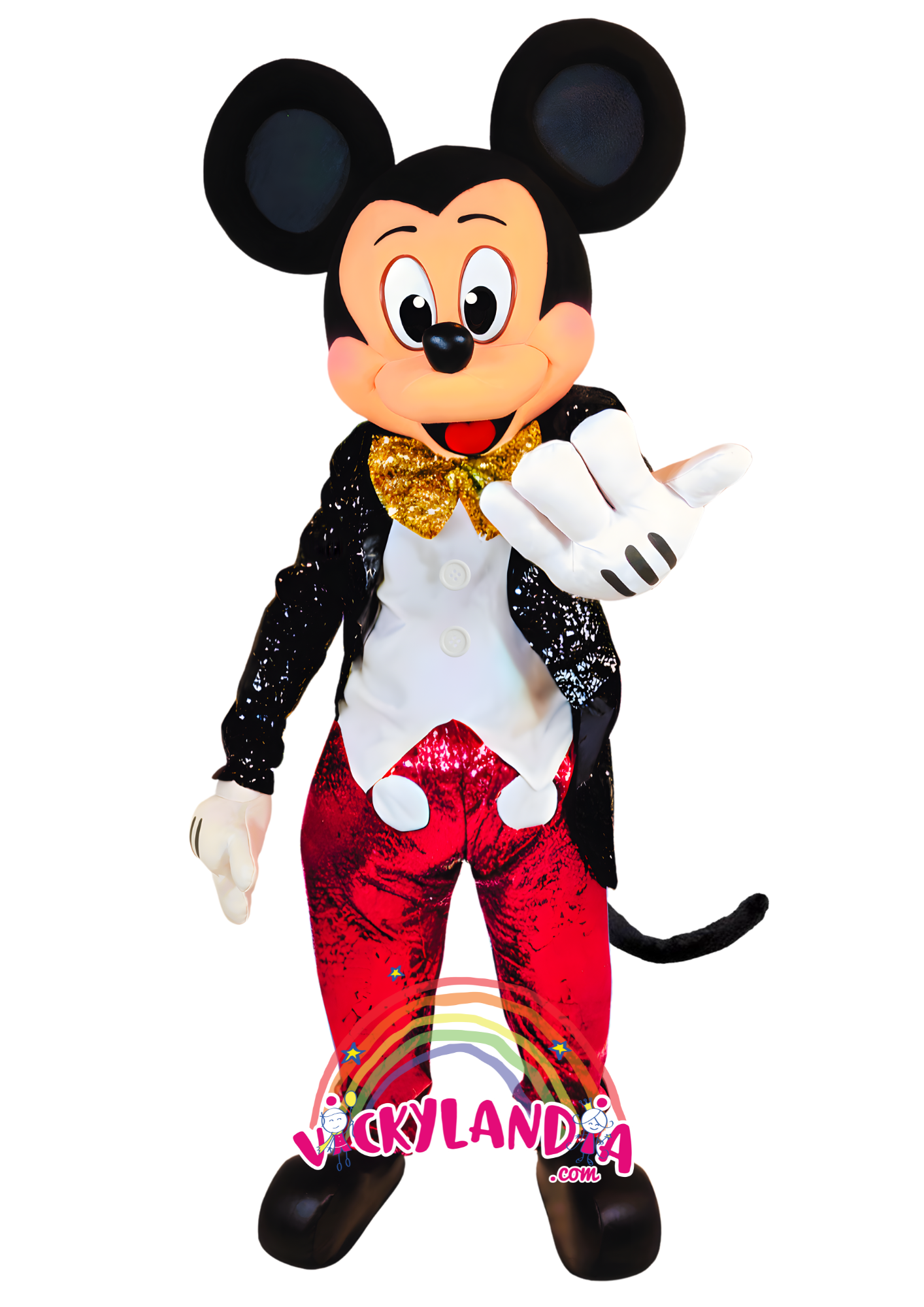 Chaqueta negra, pantalón rojo y una sonrisa que ilumina cualquier fiesta. Ratón Mago Fiesta es ideal para animaciones infantiles, eventos temáticos y promociones que buscan magia, elegancia y alegría. Su estilo clásico y presencia encantadora lo convierten en el favorito de grandes y pequeños.