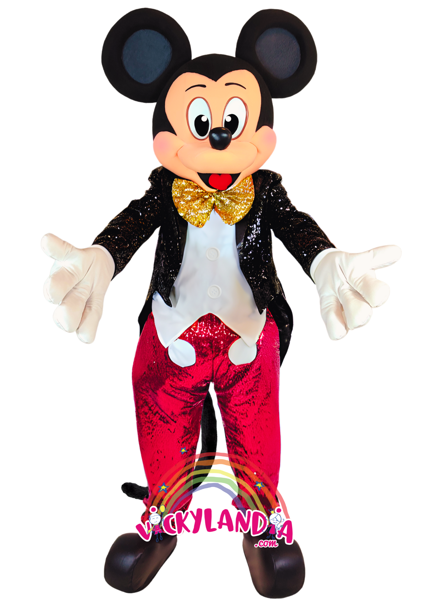 Chaqueta negra, pantalón rojo y una sonrisa que ilumina cualquier fiesta. Ratón Mago Fiesta es ideal para animaciones infantiles, eventos temáticos y promociones que buscan magia, elegancia y alegría. Su estilo clásico y presencia encantadora lo convierten en el favorito de grandes y pequeños.