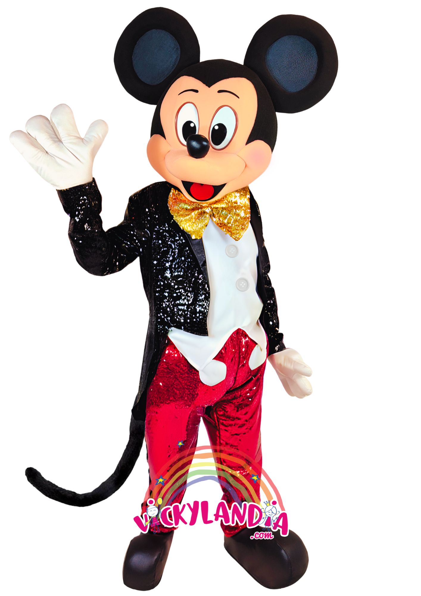 Chaqueta negra, pantalón rojo y una sonrisa que ilumina cualquier fiesta. Ratón Mago Fiesta es ideal para animaciones infantiles, eventos temáticos y promociones que buscan magia, elegancia y alegría. Su estilo clásico y presencia encantadora lo convierten en el favorito de grandes y pequeños.