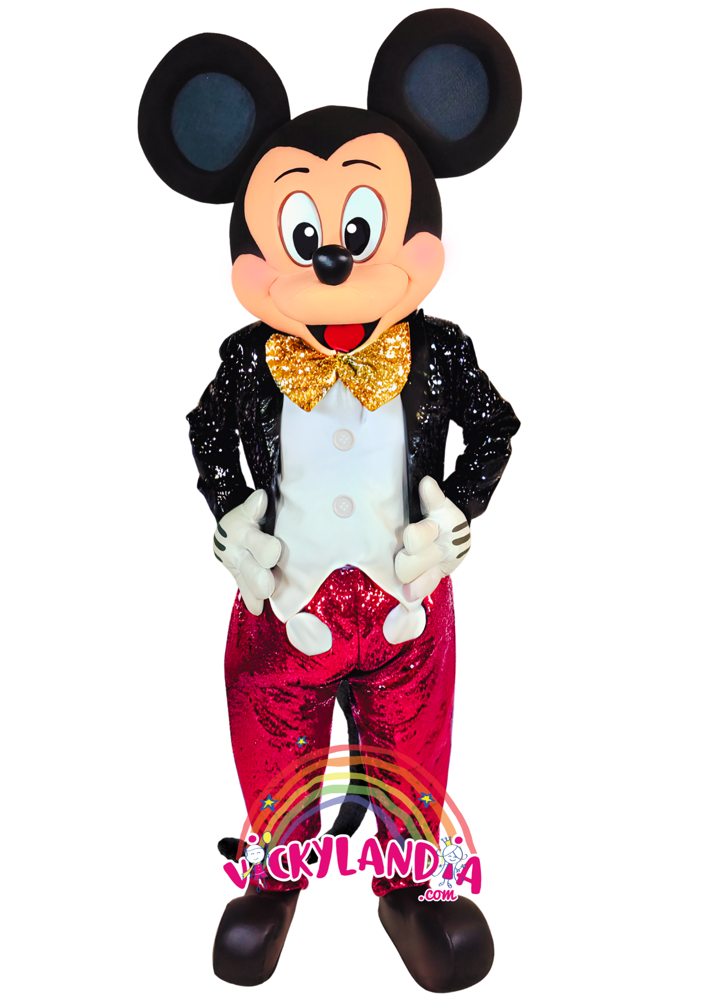 Chaqueta negra, pantalón rojo y una sonrisa que ilumina cualquier fiesta. Ratón Mago Fiesta es ideal para animaciones infantiles, eventos temáticos y promociones que buscan magia, elegancia y alegría. Su estilo clásico y presencia encantadora lo convierten en el favorito de grandes y pequeños.
