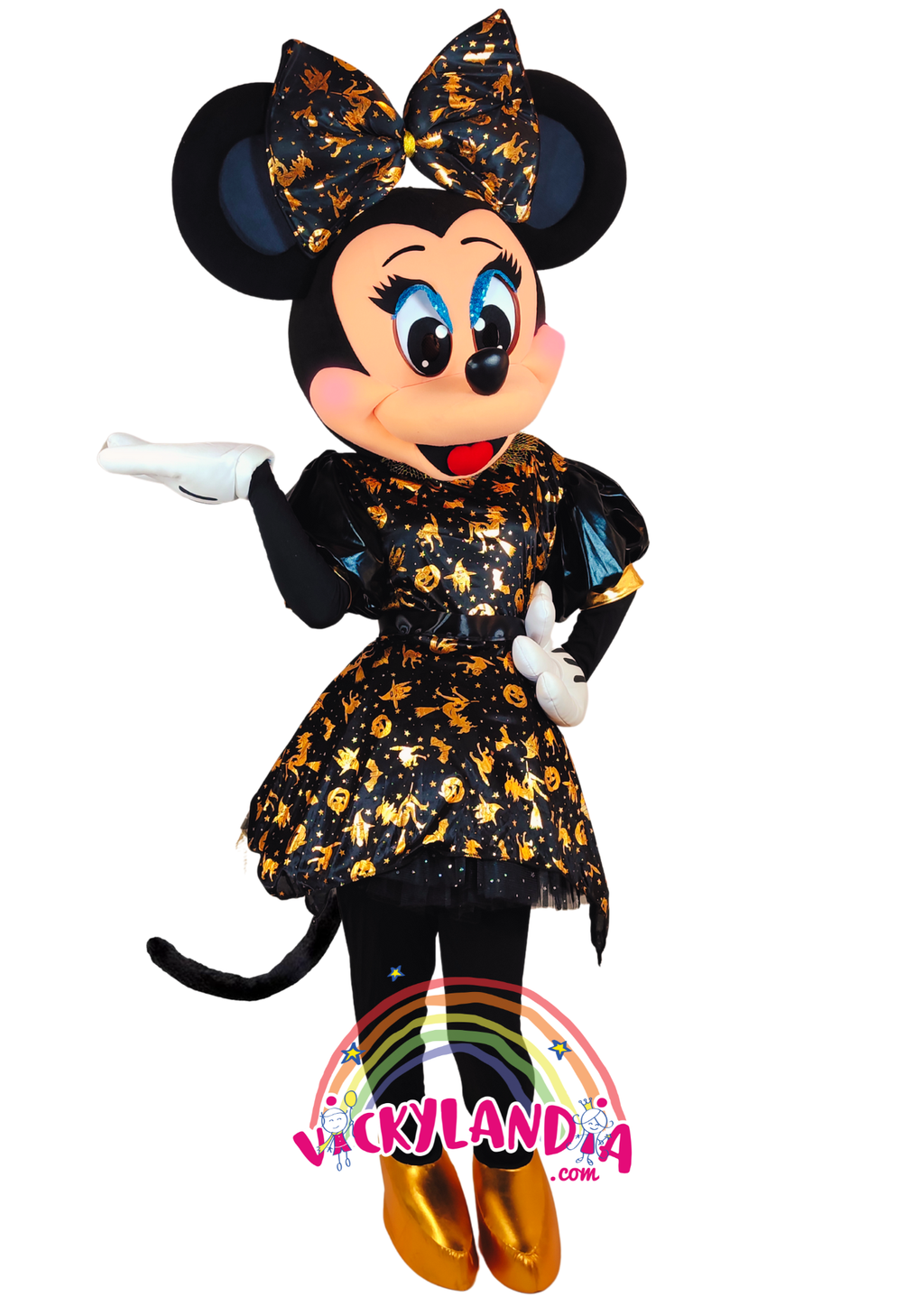 Vestido negro con detalles mágicos, orejitas brillantes y actitud encantadora. Ratoncita Presumida Misteriosa es ideal para animaciones infantiles, eventos temáticos y promociones que buscan estilo, misterio y conexión con el público.